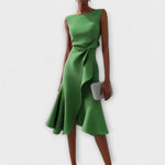 Darlene Sophisticated Midi Dress in Green