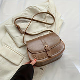 Women's Classic Leather Crossbody Bag in Khaki
