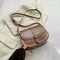 Women's Classic Leather Crossbody Bag in Khaki