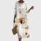 Women's Stylish Floral Maxi Dress in White