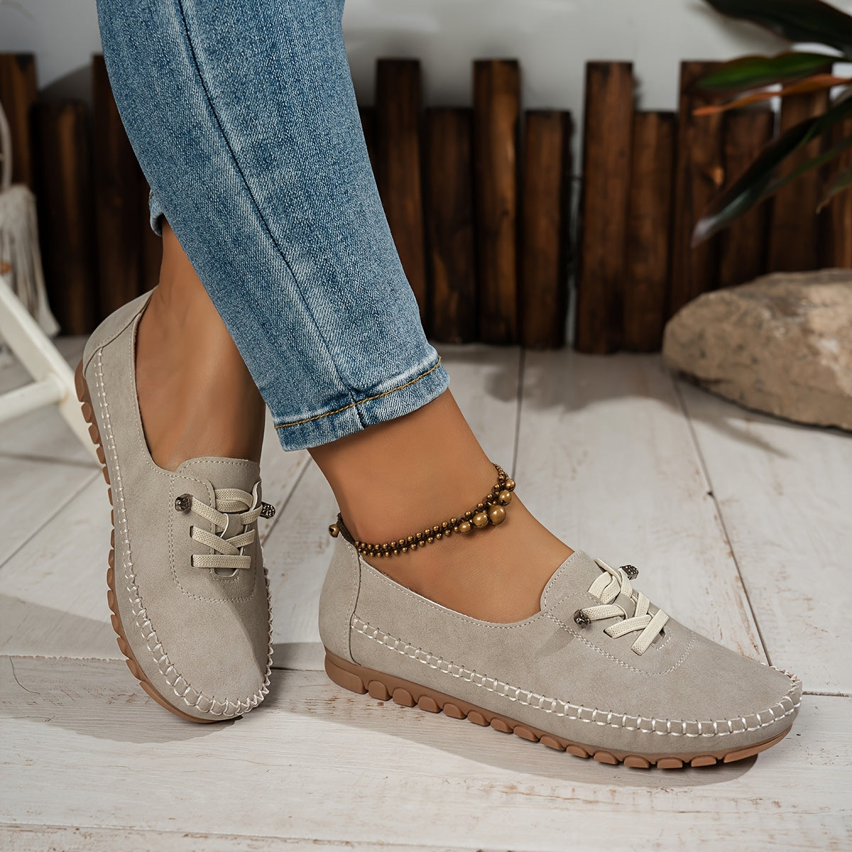 Mehia Comfort Loafers in Beige