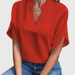 Women's Elegant Blouse – Hailey in Red