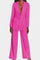 Blazer and High-Waisted Pants Ensemble in Pink