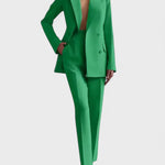 Women's Blazer and Pants Set in Green