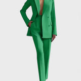 Women's Blazer and Pants Set in Green