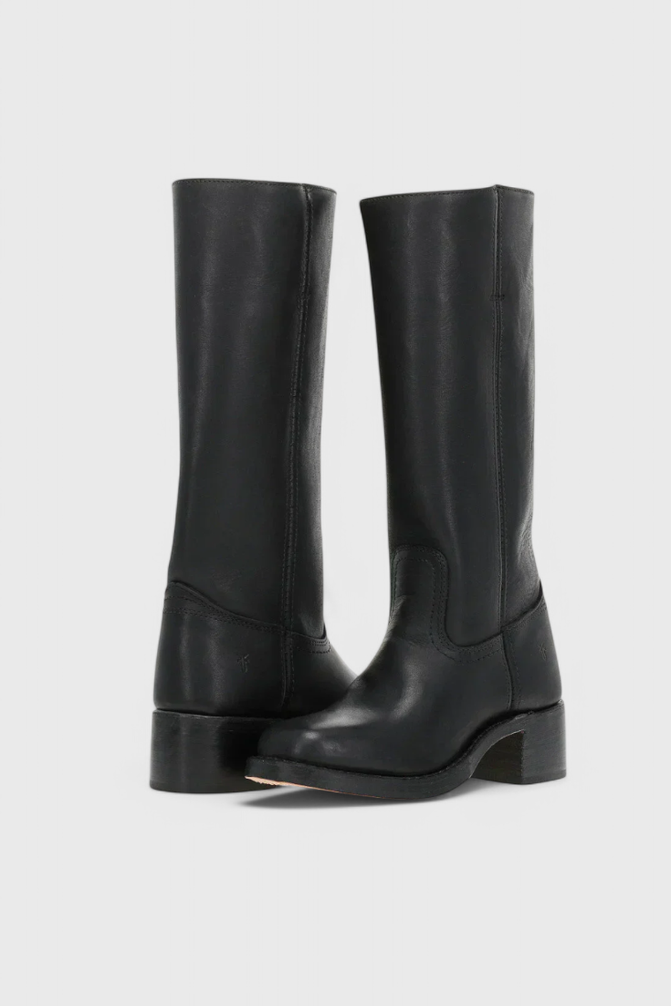 Grace Insulated Leather Boots in Black