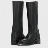 Grace Insulated Leather Boots in Black