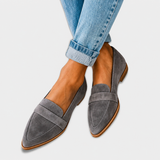 Nadia Suede Loafers in Gray
