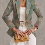 Women's Multicolor Polka Dot Blazer in Sage Multicolor