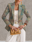 Women's Multicolor Polka Dot Blazer in Sage Multicolor