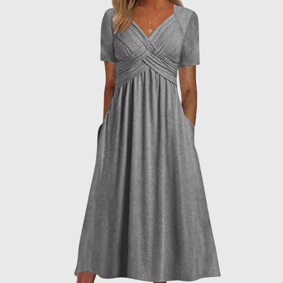 Women's Flattering Dress in Gray
