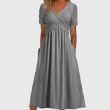 Women's Flattering Dress in Gray