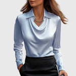 Women's Elegant Blouse – Nova in Light Blue