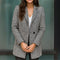Women's Black and White Bouclé Coat in Black/White