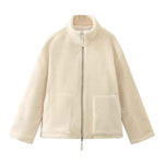 Oversized Teddy Jacket with Stand Collar, photo 19