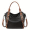 Women's Bag – Everyday Leather Carryall in Black with Brown