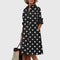 Women's Elegant Dress With Pockets in Black/White
