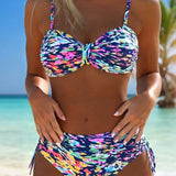 Women's Abstract Print Thin Straps Bikini, photo 5