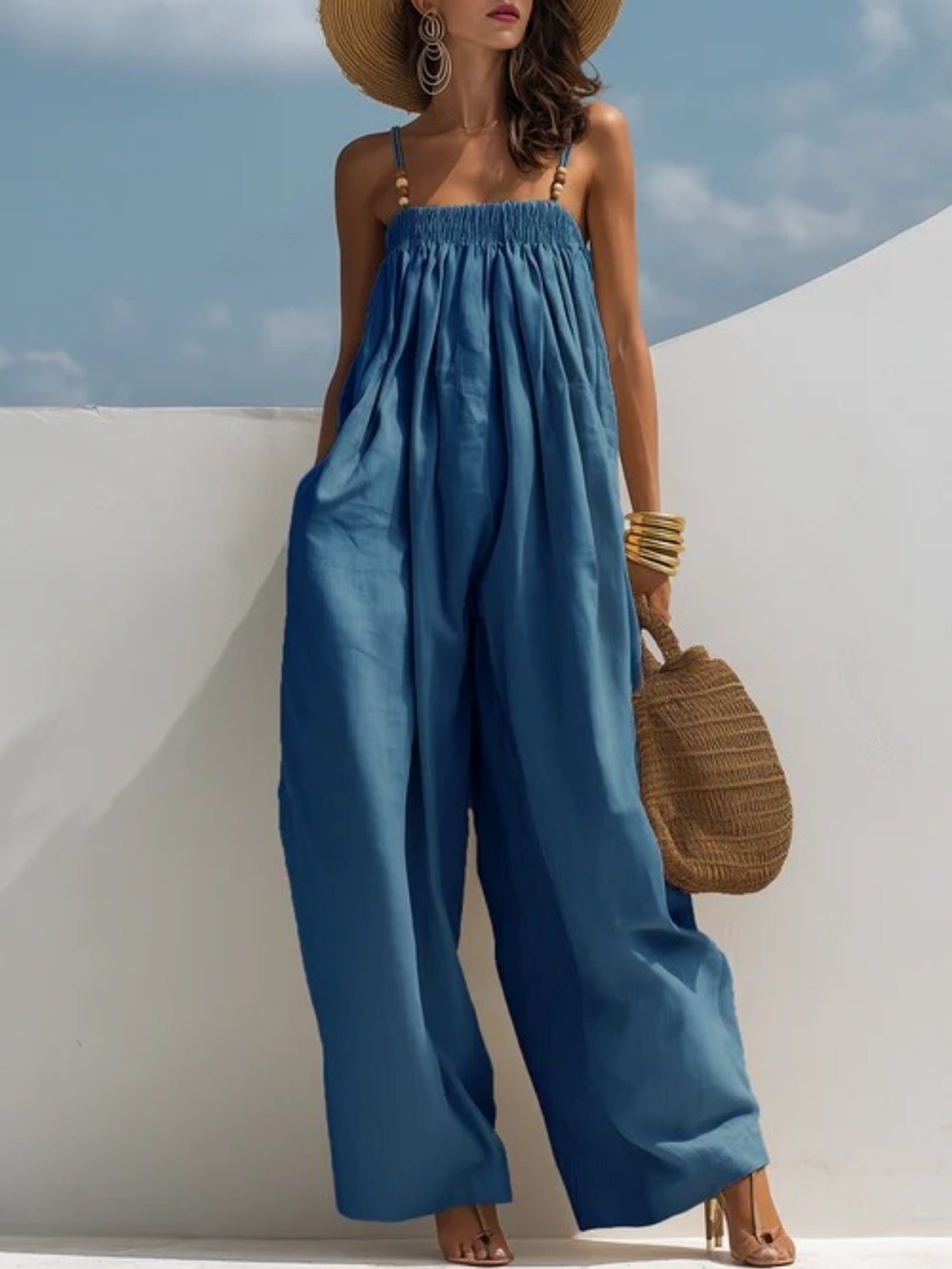 Women's Wide-Leg Denim Jumpsuit, photo 3