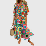 Women's Elegant Slimming Dress in Multi-Colour 2