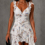 Women's Floral V-Neck Mini Dress