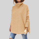 Almut Oversized Turtleneck Sweater in Khaki