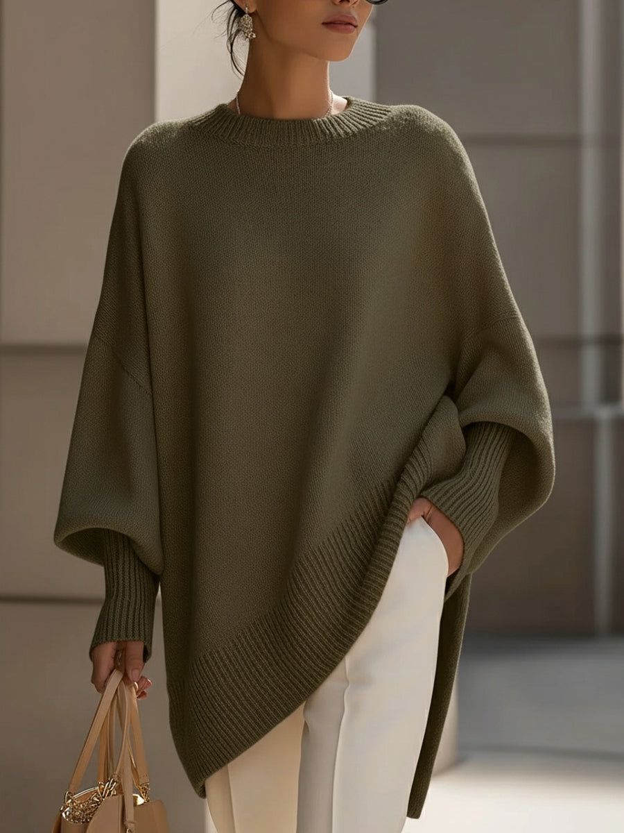 Women's Luxe Oversized Sweater in Olive Green