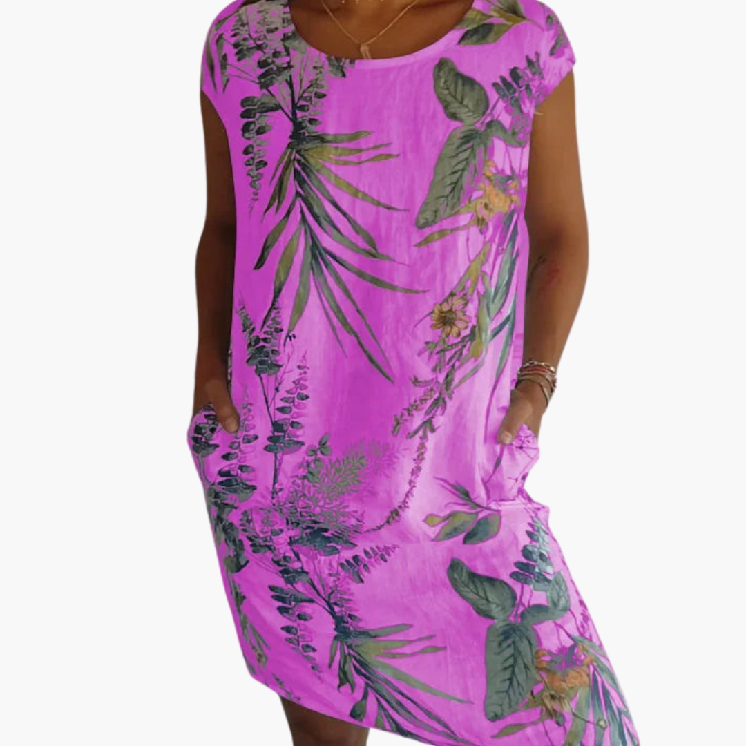 Nicole Comfortable Dress in Purple