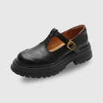 Women's Chunky Platform T-Strap Mary Janes in Black