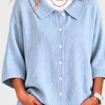 Women's Knitted Gilet in Blue