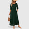 Delymarina Elegant Midi Dress in Green