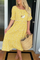 Women's Sable Short-Sleeve Midi Dress in Yellow