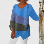Women's Sophisticated V-Neck Tunic in Blue