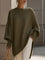 Women's Oversized Batwing-Sleeve Sweater in Olive Green
