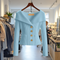 Women's Soft Knit Blouse in Blue