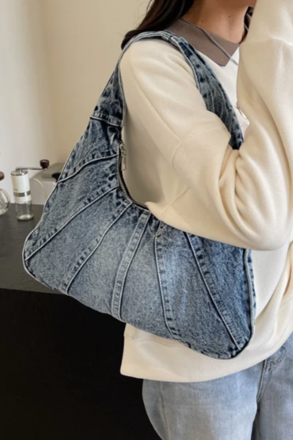 Women's Casual Denim Shoulder Bag, photo 8