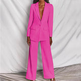 Women's Elegant Blazer and Pants in Pink