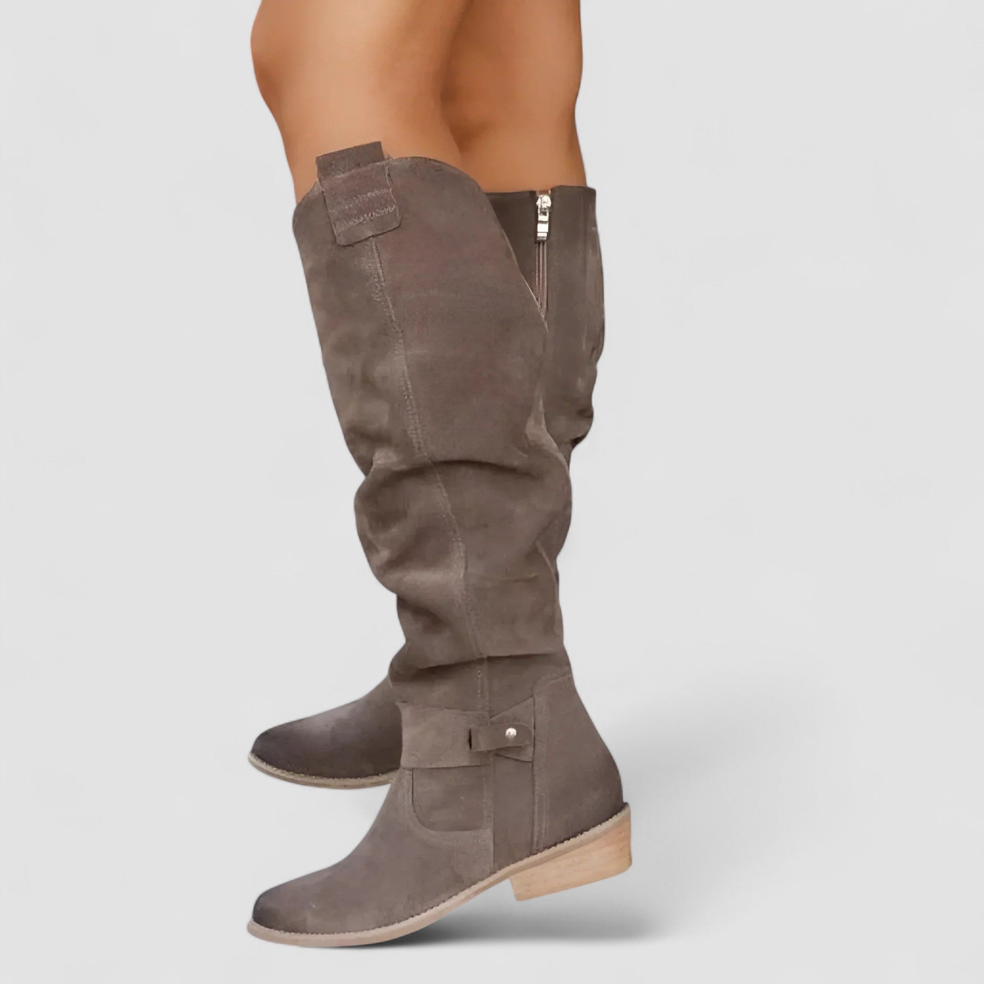 Nora Comfort Western Boots in Brown