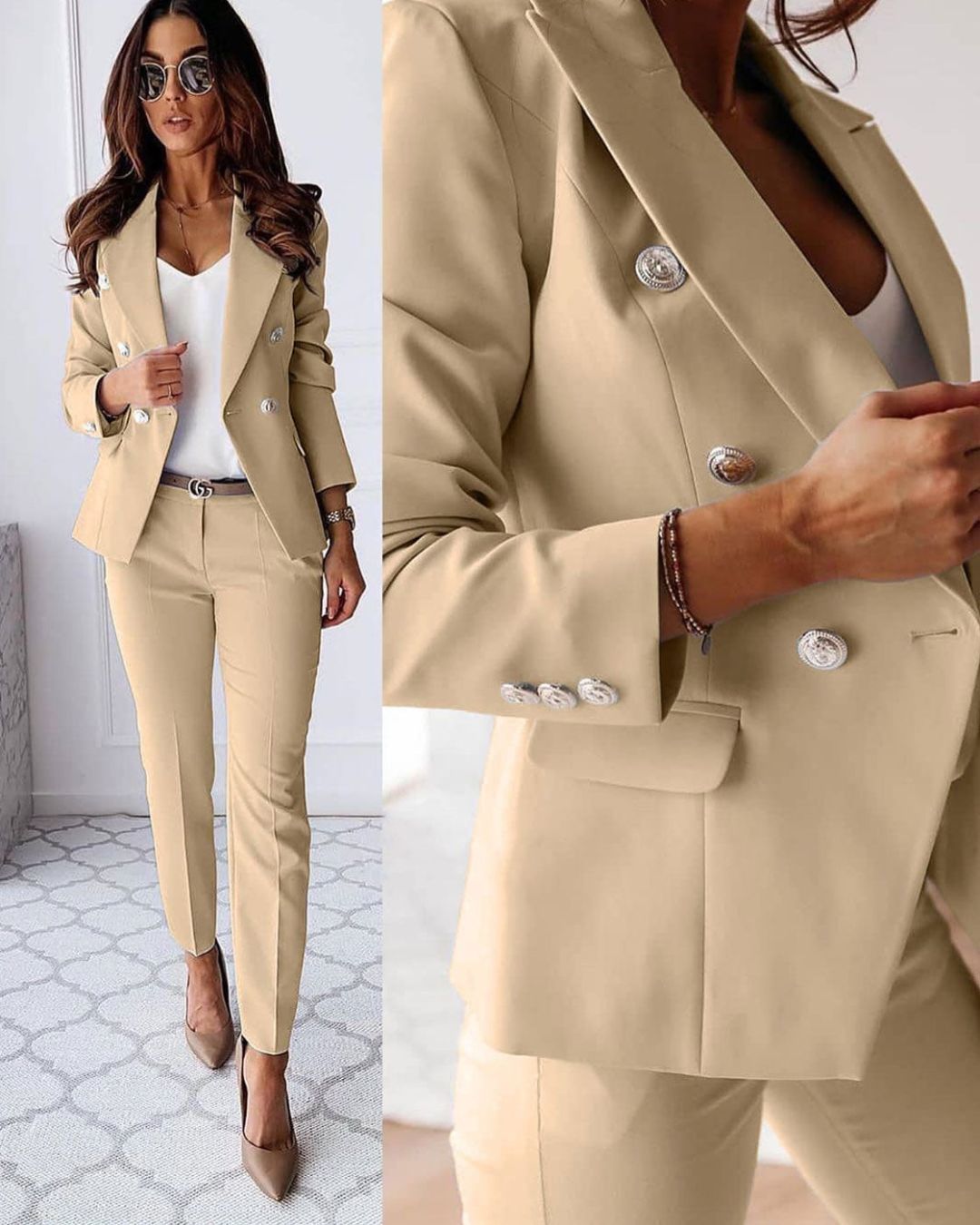 Sophisticated Women's Suit in Beige