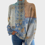 Noreen Art Knit Turtleneck Sweater