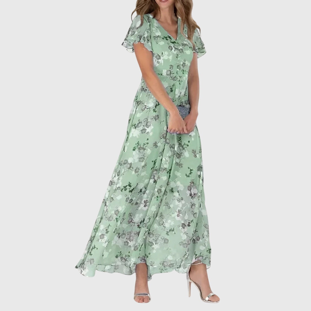 Women's Figure Flattering Dress in Green