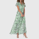 Women's Figure Flattering Dress in Green