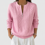 Women's Cable-Knit Zip Sweater