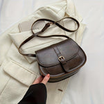 Women's Classic Leather Crossbody Bag in Coffee
