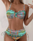 Women's Tribal Print Bikini Set in Green