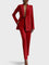 Women's Blazer and Pants Set in Red