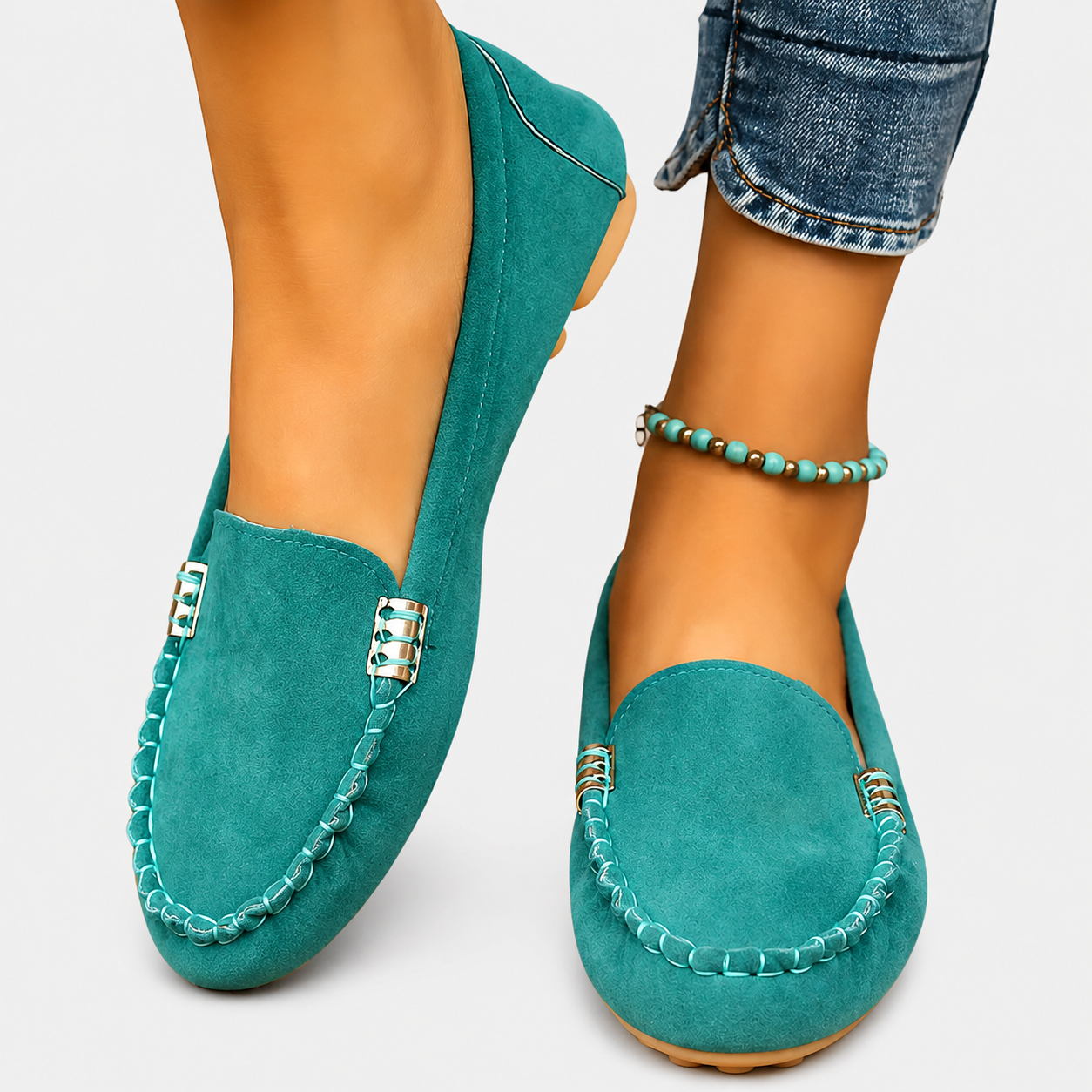 Women's Ballet Moccasin in Green