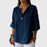 Women's Elegant Blouse – Sienna in Blue