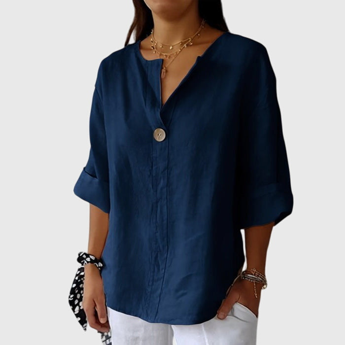 Women's Elegant Blouse – Sienna in Blue