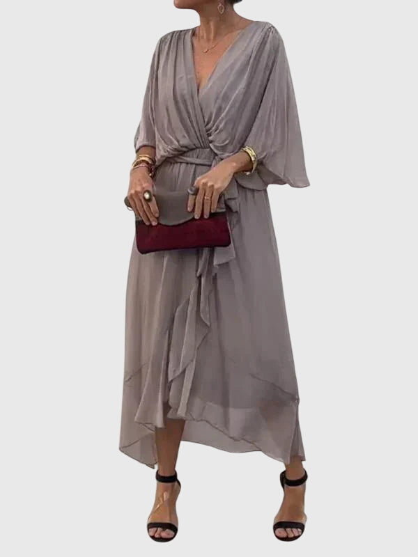 Bethany Elegant Dress in Gray